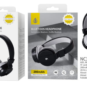 Auriculares Cascos Bluetooth Inalámbricos NC3210 NE Auriculares Casco  Bluetooth 5.0 Plegable, Manos libres para llamadas , Bateria 200mAh, TF , Negro