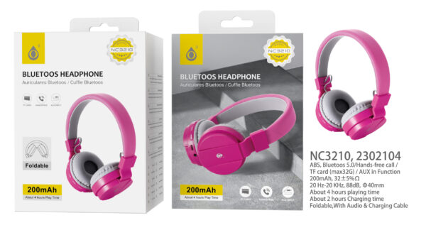 Auriculares Cascos Bluetooth Inalámbricos NC3210 RS Auriculares Casco Bluetooth 5.0 Plegable, Manos libres para llamadas , Bateria 200mAh, T