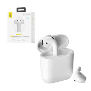 Auriculares Bluetooth Inalambricos estilo Airpods NC3264 BL Auriculares Bluetooth TWS Bastian Bateria lition(25mAh*2) con estuche cargable(200mAh), Soporta Carga Inalambrica, Blanco