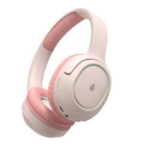 Auriculares Cascos Bluetooth Inalámbricos NC3285 RS Auriculares Casco plegable con luz Led Bluetooth 5.3, Soporta AUX 3.5mm/TF 32G (Max)Bateria 300mAh, Rosa