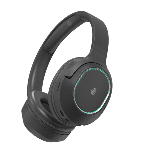 Auriculares Cascos Bluetooth Inalámbricos NC3285 NE Auriculares Casco plegable con luz Led Bluetooth 5.3, Soporta AUX 3.5mm/TF 32G (Max)Bateria 300mAh, Negro