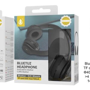 Auriculares Cascos Bluetooth Inalámbricos C6391 NE Auriculares Bluetooth con microfono y control de volumen , Negro