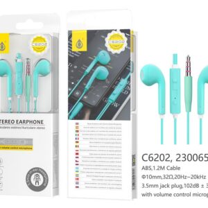 Auriculares con Cable C6202 VE Auriculares con Microfono Air, Verde