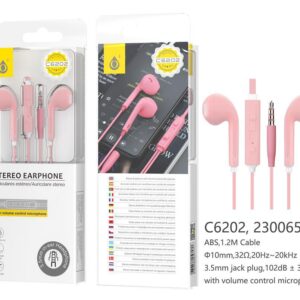 Auriculares con Cable C6202 RS Auriculares con Microfono Air, Rosa