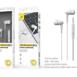 Auriculares con Cable C4575 BL Auriculares con Microfono Bubble , cable 1.2M , Blanco