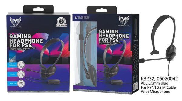 Auriculares Cascos Gaming K3232 Auriculares para PS4 con microfono
