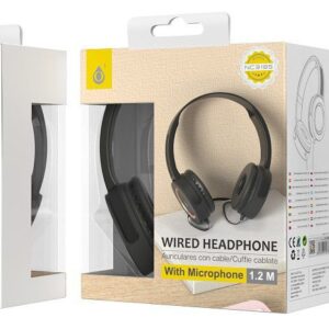 Auriculares Cascos con Cable NC3185 OR Auriculares Cascos Pring con Cable 1,2M y Microfono, 3.5mm Jack Plug, Oro