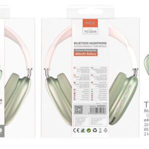 Auriculares Cascos Bluetooth Inalámbricos TC3205 VE Auriculares Bluetooth 5.0, Llamadas manos libres, Micro SD/TF (32GB Max),