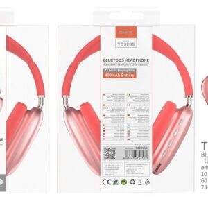 Auriculares Cascos Bluetooth Inalámbricos TC3205 RS Auriculares Bluetooth 5.0, Llamadas manos libres, Micro SD/TF (32GB Max),