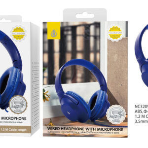 Auriculares Cascos con CableNC3209 AZ Auriculares Casco Plegable con cable y Microfono , 3.5mm Jack Plug ,  1.2M ，Blanco