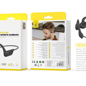 Auriculares Deportivos NC3246 NE Auricular Deportivo Con Conduccion osea  Bluetooth 5.3, Bateria 180mAh, Negro