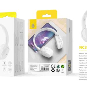 Auriculares Cascos Bluetooth Inalámbricos NC3289 BL Auricular Bluetooth 5.3, Soporta Mano libre/Boton multifuncion/TF 32Max, Bateria 200mAh, Blanco