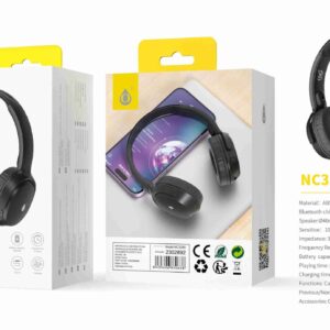 Auriculares Cascos Bluetooth Inalámbricos NC3289 NE Auricular Bluetooth 5.3, Soporta Mano libre/Boton multifuncion/TF 32Max, Bateria 200mAh, Negro
