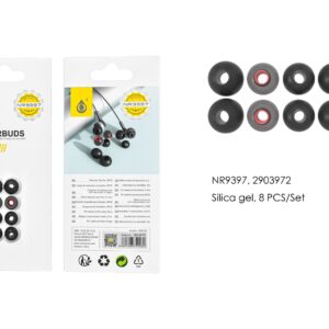 Almohadillas AuricularesNR9397 NE Almohadillas de Repuesto Para Auriculares 8pcs，Negro