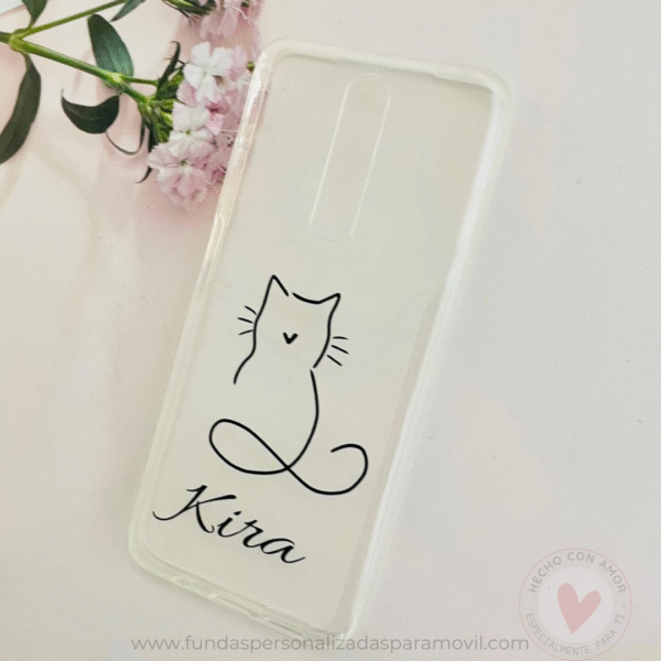 Funda Personalizada Diseño Gato y Nombre - Imagen 2