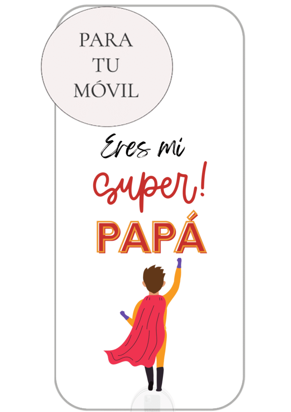 Funda Personalizada con Frase Super Papa - Imagen 3