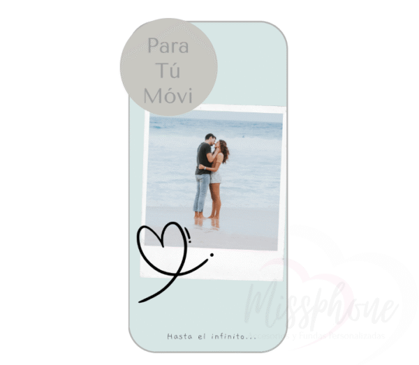Funda Personalizada con Foto Diseño Turquesa - Imagen 5