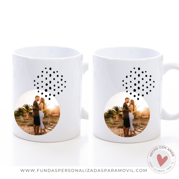 Taza Personalizada con Foto Diseño Puntos - Imagen 2