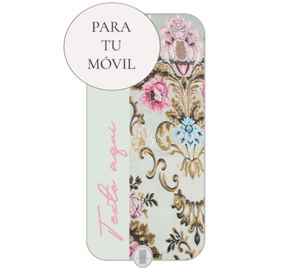 Funda Fallera Personalizada con Nombre  Diseños Tela Vestido Fallero Color Blanco Mod7