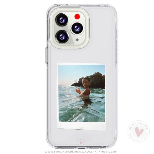 Funda Personalizada con Foto Diseño Foto Instantánea Fondo Transparente - Imagen 3