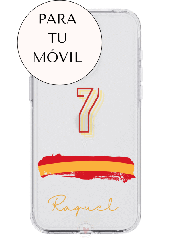 Funda Personalizada Diseño Bandera España Número y Nombre - Imagen 4