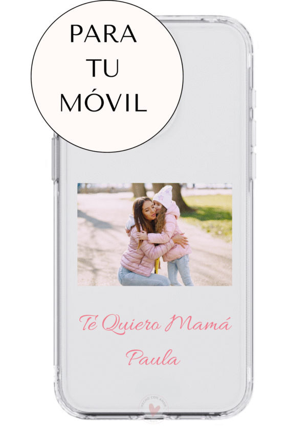 Funda Personalizada con Foto Te Quiero Mamá - Imagen 5