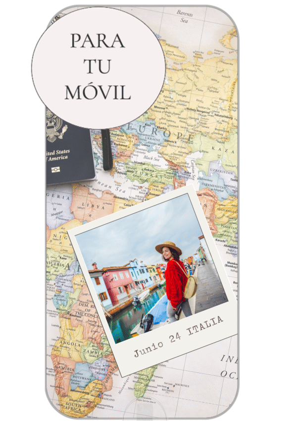 Funda Personalizada con Foto Diseño Mapamundi - Imagen 4