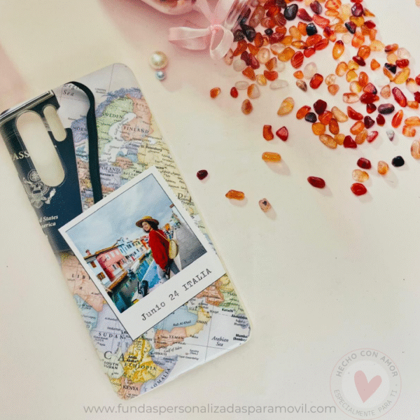 Funda Personalizada con Foto Diseño Mapamundi - Imagen 3