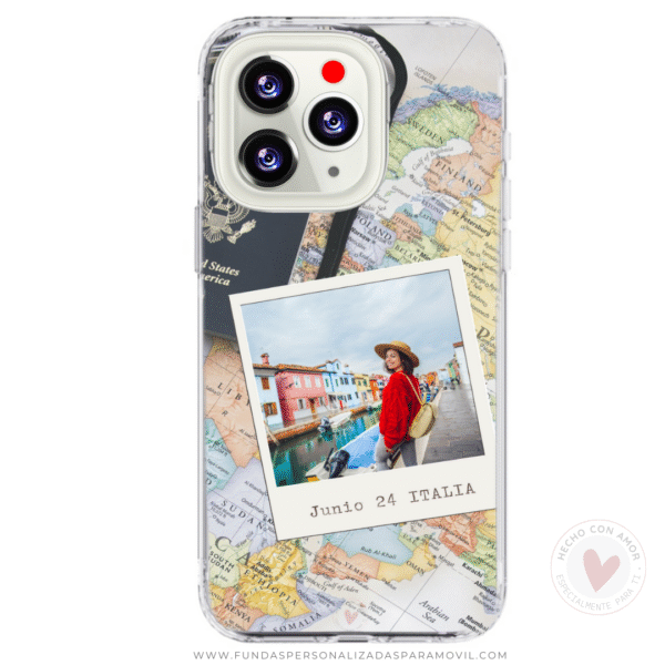 Funda Personalizada con Foto Diseño Mapamundi - Imagen 2