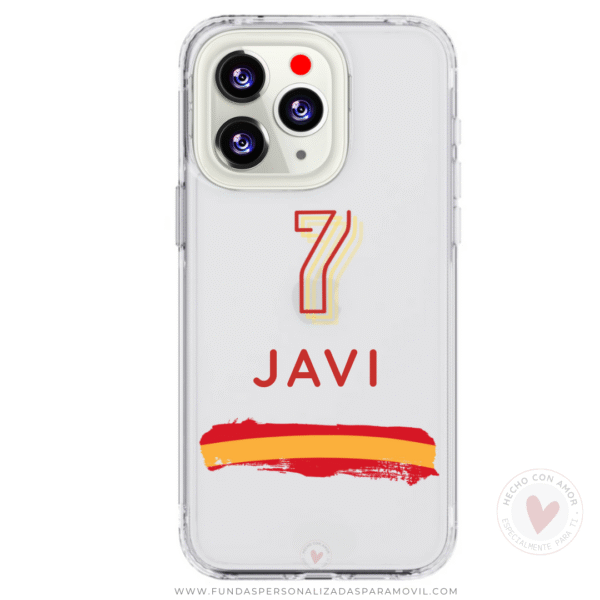 Funda Personalizada Diseño Bandera España Número y Nombre - Imagen 2