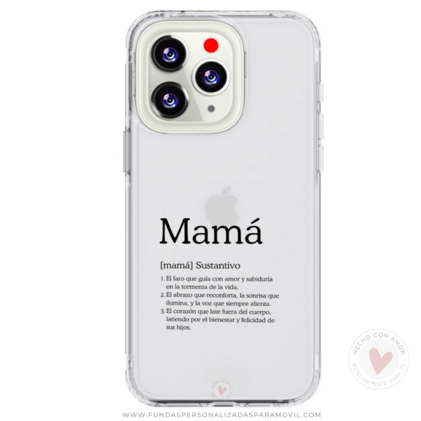 Funda Personalizada con Frase Diseño Mamá Definición - Imagen 2