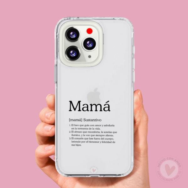 Funda Personalizada con Frase Diseño Mamá Definición