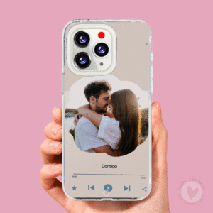 Funda Personalizada Spotify con Foto Fondo Flor