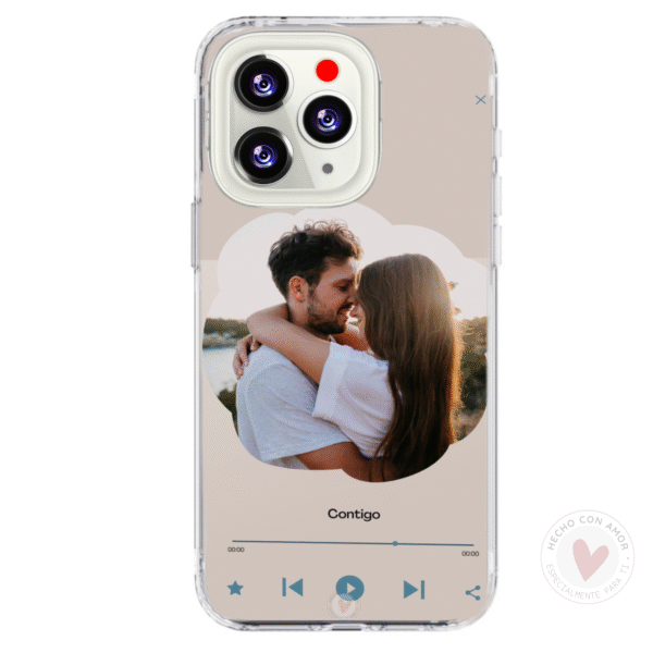 Funda Personalizada Spotify con Foto Fondo Flor - Imagen 2