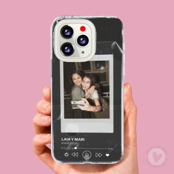 Funda Personalizada Spotify con Foto Fondo Negro