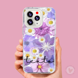 Funda Personalizada Diseño Mama Flores Lilas + Nombre