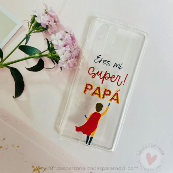 Funda Personalizada con Frase Super Papa - Imagen 2