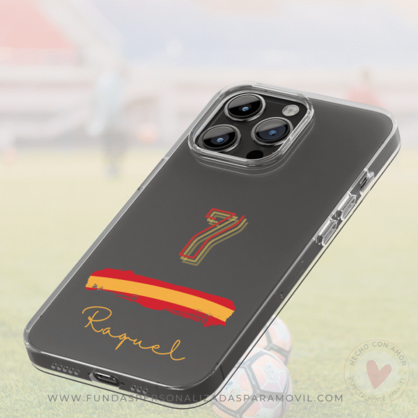 Funda Personalizada Diseño Bandera España Número y Nombre - Imagen 3