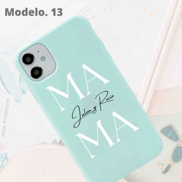 Funda Personalizada Case Nombre  Silicona Suave Azul Turquesa - Imagen 20