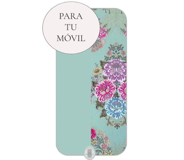 Funda Fallera Personalizada con Nombre  Diseños Tela Vestido Fallero Color Azul Mod2 - Imagen 2