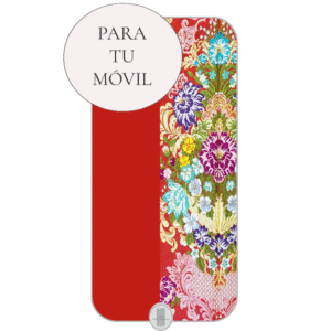 Funda Fallera Personalizada con Nombre  Diseños Tela Vestido Fallero Color Rojo Mod3