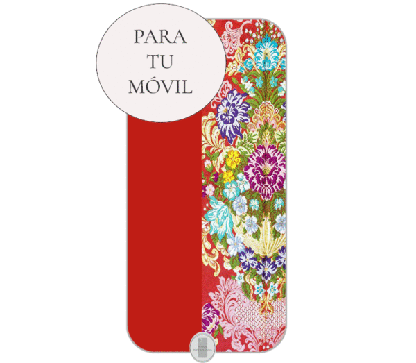 Funda Fallera Personalizada con Nombre  Diseños Tela Vestido Fallero Color Rojo Mod3