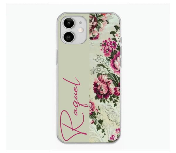 Funda Fallera Personalizada con Nombre  Diseños Tela Vestido Fallero Color Beige Mod4 - Imagen 4