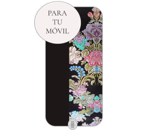 Funda Fallera Personalizada con Nombre  Diseños Tela Vestido Fallero Color Negra Mod5