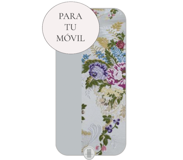 Funda Fallera Personalizada con Nombre  Diseños Tela Vestido Fallero Color Gris Mod6