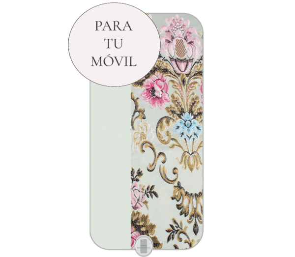 Funda Fallera Personalizada con Nombre  Diseños Tela Vestido Fallero Color Blanco Mod7 - Imagen 3