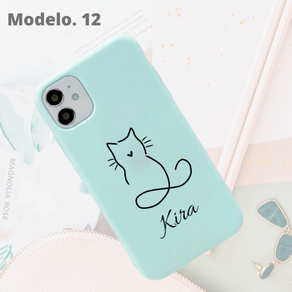 Funda Personalizada Case Nombre  Silicona Suave Azul Turquesa - Imagen 19