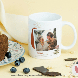 Taza Personalizada con Foto Diseño Mamá-  Love You Mamá 