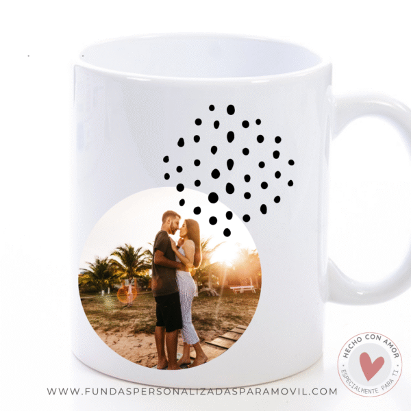 Taza Personalizada con Foto Diseño Puntos - Imagen 3
