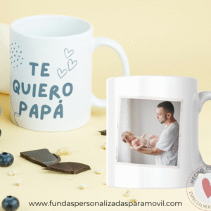 Taza Personalizada con Foto Diseño Papá- Te Quiero + Nombre